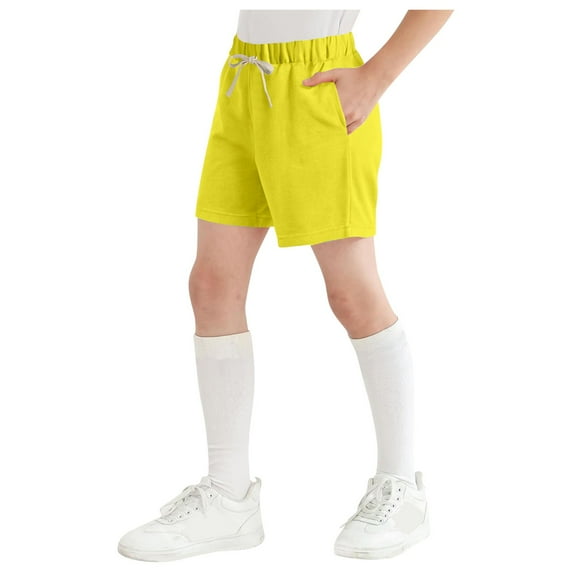 adviicd Toddler Shorts Boys Toddler Boys Shorts Baby Summer Active Jogger Shorts (Yellow,6-7 Years)