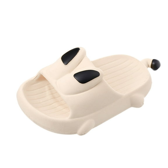 adviicd Boy Slippers Cloud Slides for Kids,Boys Girls Shower Slippers Slip on Sandals,Non-Slip Open Toe Pillow Slippers Sandals,Quick Drying Summer Beach Pool Shoes (White,7)