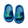 thumbnail image 1 of adviicd Boy Slippers Cloud Slides for Kids,Boys Girls Shower Slippers Slip on Sandals,Non-Slip Open Toe Pillow Slippers Sandals,Quick Drying Summer Beach Pool Shoes (Blue,9), 1 of 6