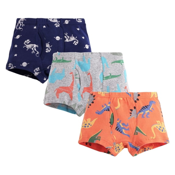 adviicd Boys 3 Pack Stretch Boxer Briefs (Orange,2-3 Years)