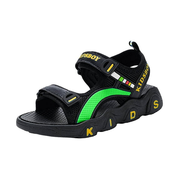 adviicd Boys Double Adjustable Strap Lightweight Sandals (Green,36)