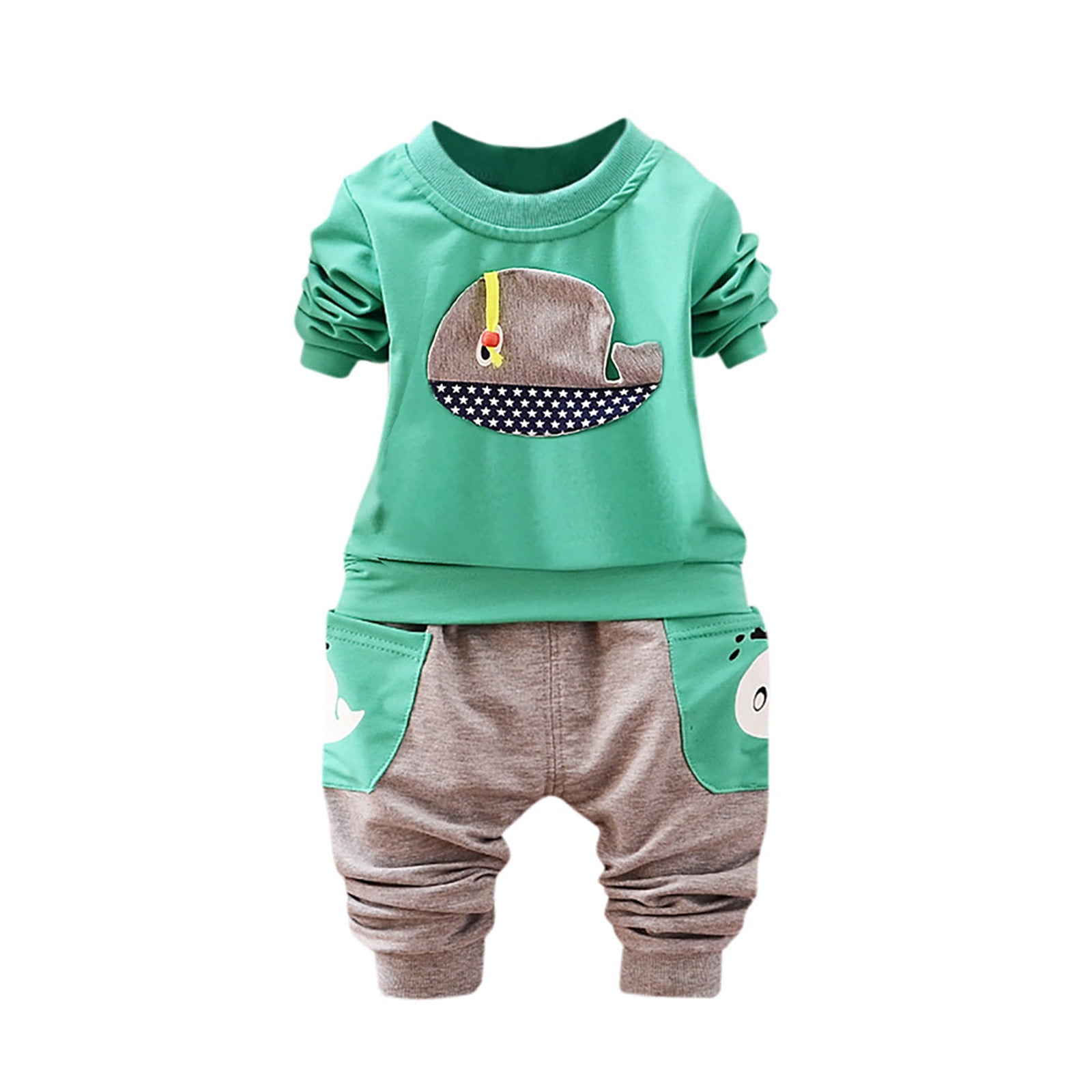 adviicd Boys Jogging Suits Pocket Star Stereoscopic Baby Pant Cartoon Boys Outfits Boys Clothes