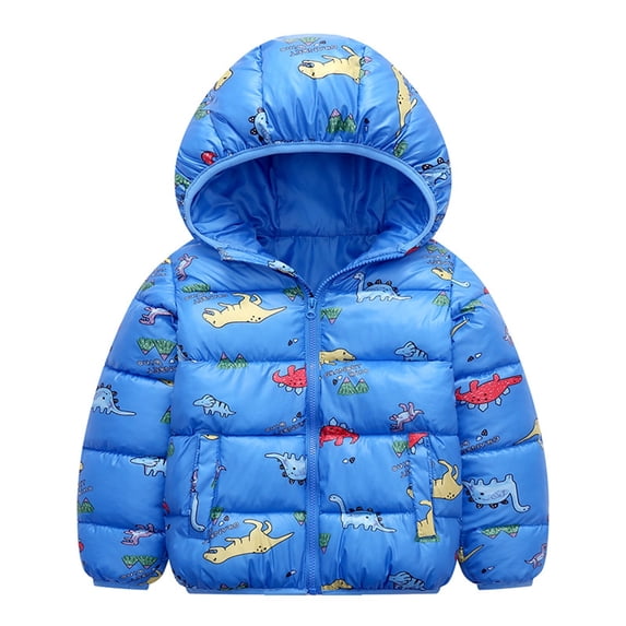 adviicd Boys' Outerwear Jackets & Coats Toddler Boys Jackets 4t Toddler Kids Baby Boys Girls Winter Warm Jacket Outerwear Dinosaur Cartoon down Boys