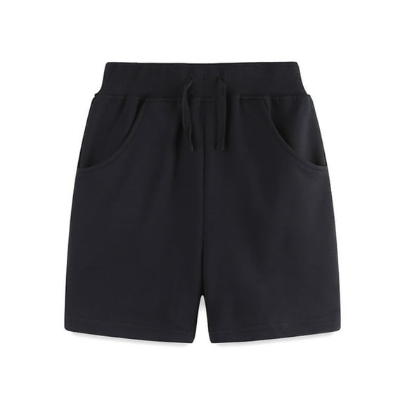 adviicd Boys Shorts with Pockets Youth Boys Hiking Cargo Shorts Lightweight Athletic Running Workout Shorts (Black,B)