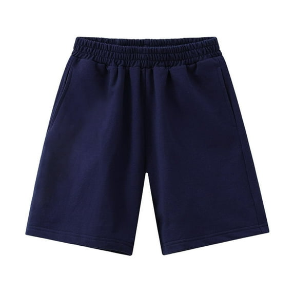 adviicd Boys Shorts Sports Running Solid Shorts Active Athletic Shorts Basketball Performance Shorts (Dark Blue,4-5 Years)