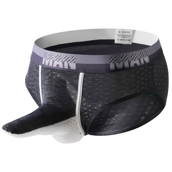 adviicd Boys Underwear Boxers Briefs For Men Men's Underwear Classic Full Rise Brief Black L