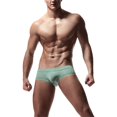 thumbnail image 1 of adviicd Boys Underwear Men'S Underwear Briefs Male Breathable Solid Underwear Pant Hollow Out Knickers Comfortable Thongs Green XL, 1 of 2
