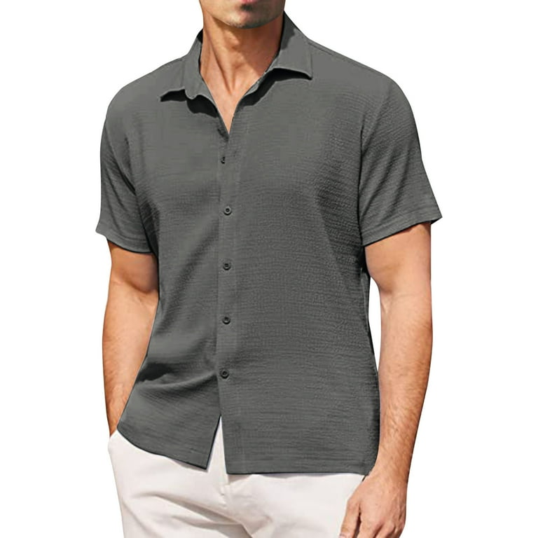 Habit Fishing Shirt Mens Size 3XL Short Sleeve Vented Gray Ripstop  Polyester