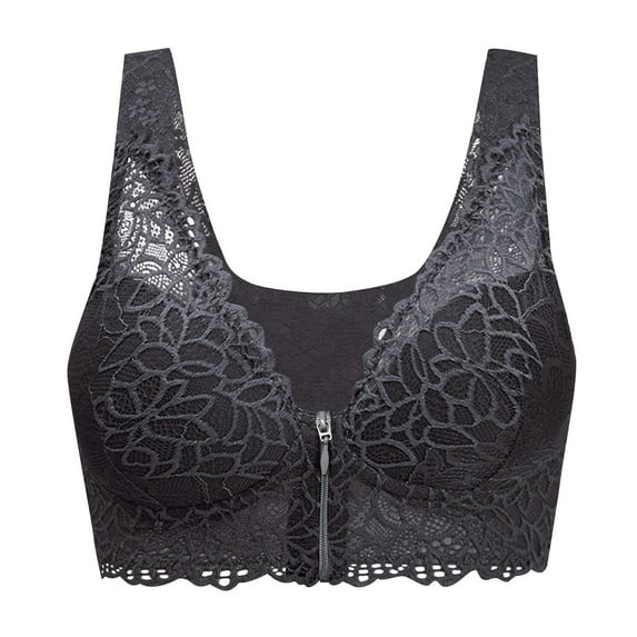 adviicd Bras For Women Push Up Women's Plus Size MagicLift Support Bra Wirefree Black 3X-Large