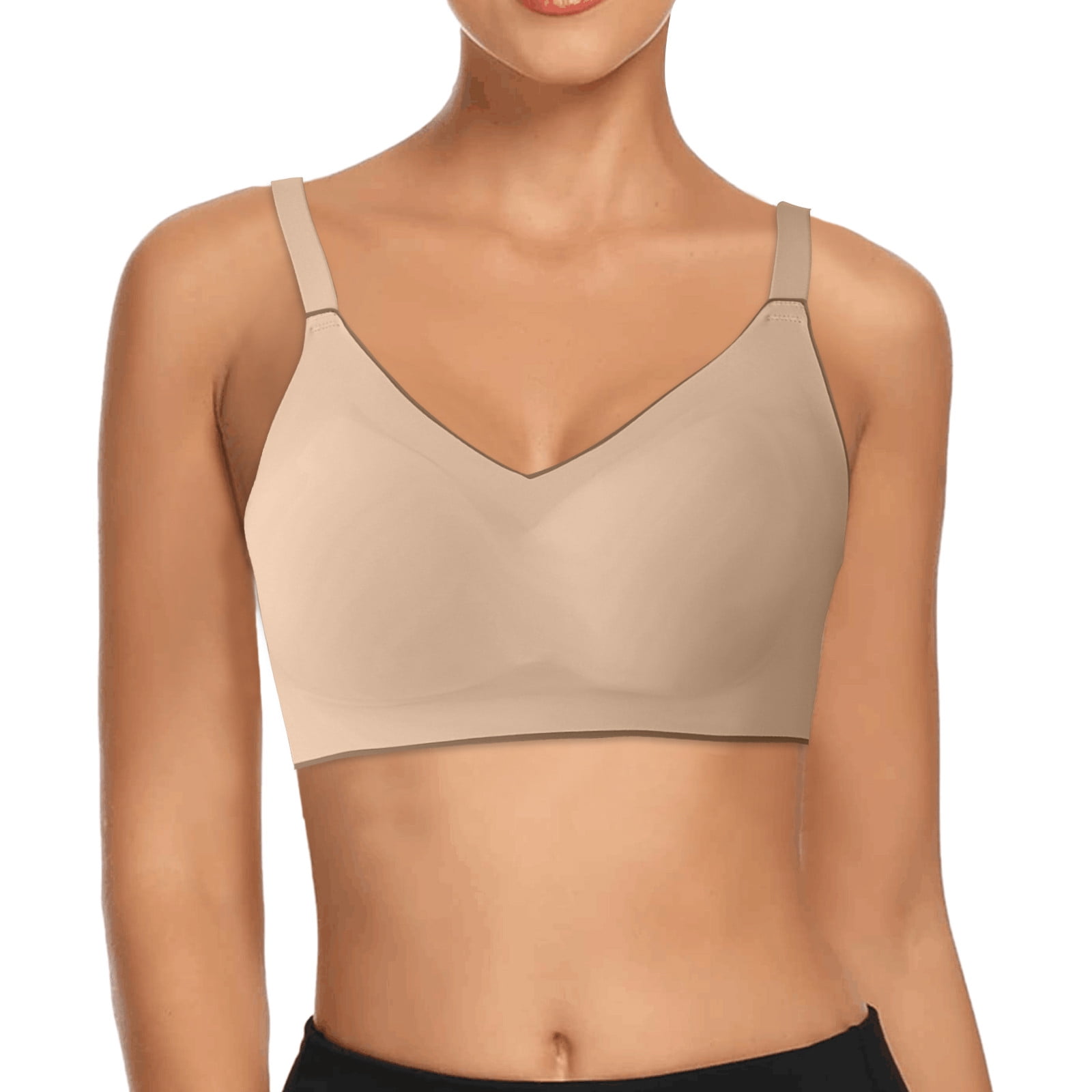 adviicd Under Outfit Bras for Women Double Support Wireless Bra
