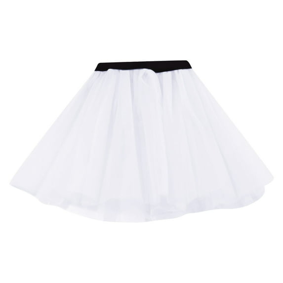 adviicd Built Shorts Girl Sparkly Metallic Mini Skirt Princess Teen Disco Dance Pleated Skirts (White,3-8 Years)