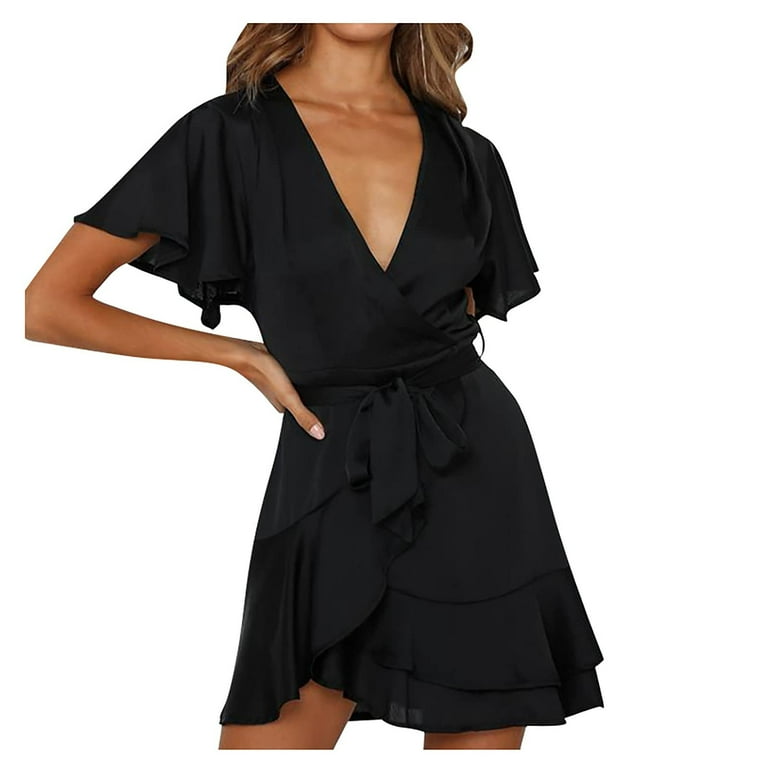 Chiffon Cap sleeve Dots V neck Bandage High waist Maxi Dresses Chiffon Cap sleeve Dots V neck Bandage High waist Maxi Dresses