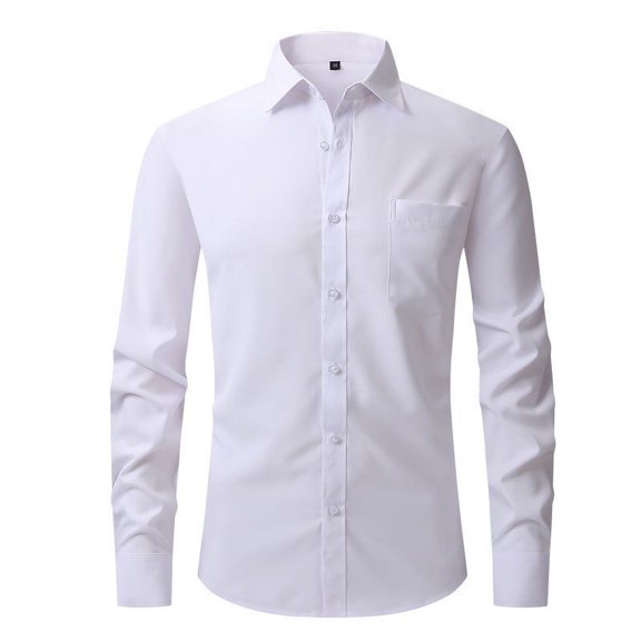 adviicd Button Down Shirt Mens Long Sleeve Men's Long Sleeve Dress Shirts with Pocket Button Down Shirts (White,XL)