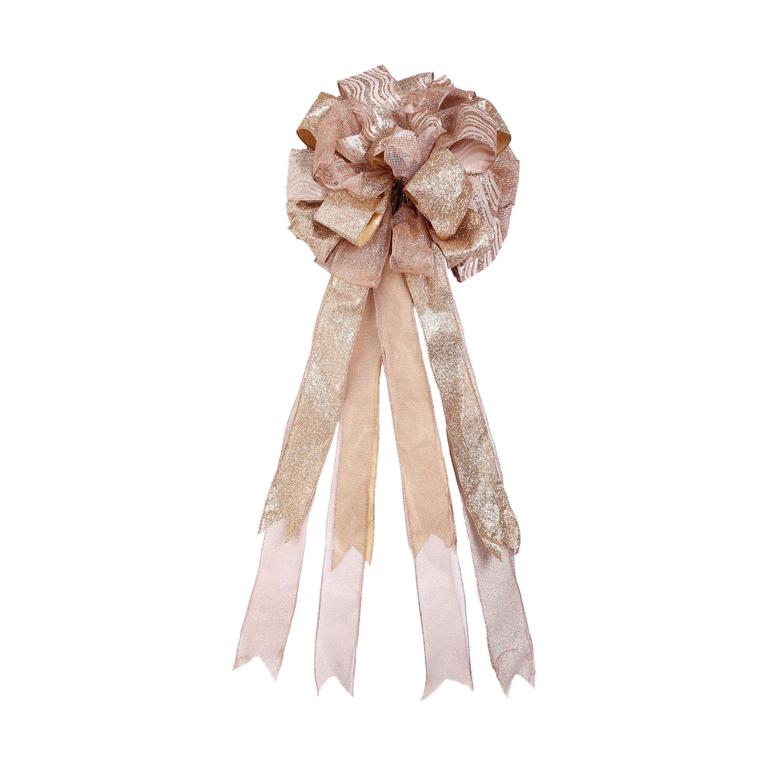 adviicd Christmas Tree Topper,13x34 Inches Large Toppers Bow with