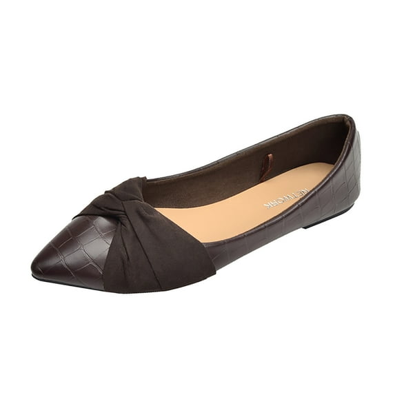 adviicd Closed Flats for Women Causal Work Shoes Pointed Ladies Shoes Singles Lazy Peep Toe Flats Shoes for Women