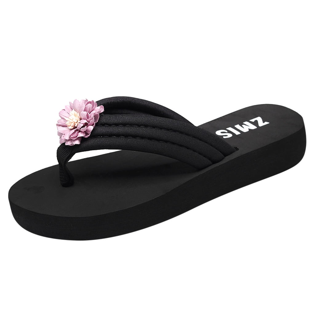 Sketchers Yoga Mat Black Thong Wedge Sandals | Wedge sandals, Sandals, Thong