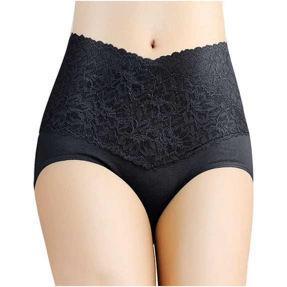 adviicd Cotton Briefs For Women High Waist Leakproof Underwear for Women Plus Size Panties Leak Proof Menstrual Womens Seamless Black L