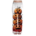 thumbnail image 1 of adviicd Cozy Halloween Pajama Pants for Women - Cute Baggy Sweatpants Lounge Outfits (White, XXL), 1 of 6