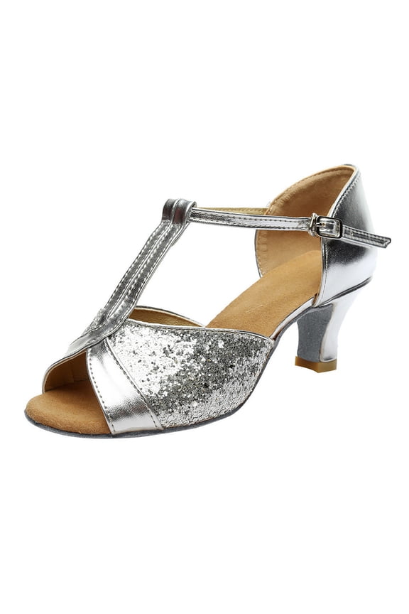Dress Pumps for Women Flat Cover Toes Shoes Dance Pumps Color Latin Prom Women's Flat Pumps for Women