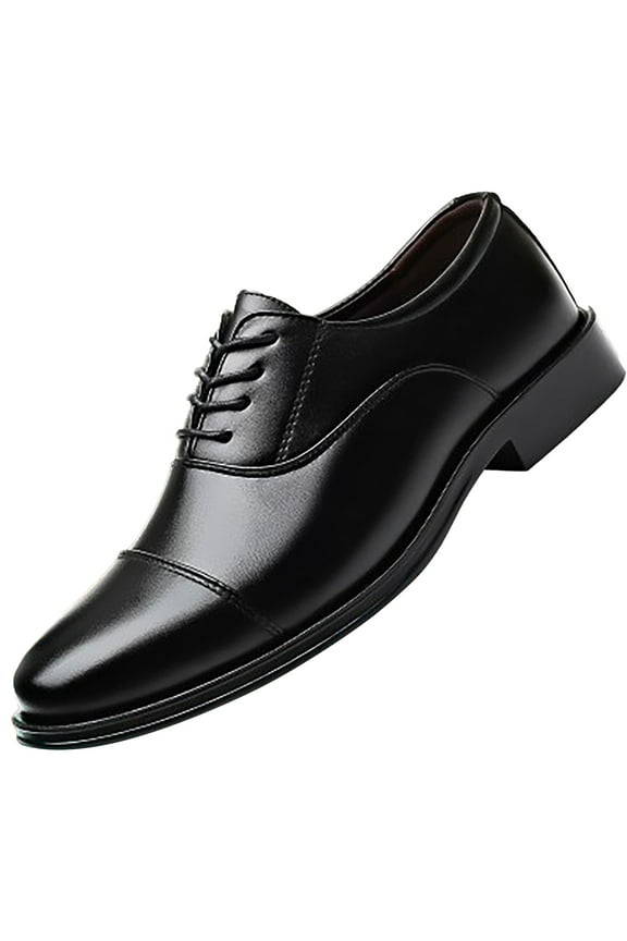 Dress Shoes for Men Wide Width Mens Classic Dress Oxfords, Wingtip Prince Modern Formal Lace Up Shoes (Black,10.5)