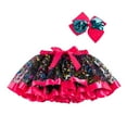 thumbnail image 1 of adviicd Elastic High Girls Metallic Skater Skirts Shiny Flared Holographic (Hot Pink,5-8 Years), 1 of 6
