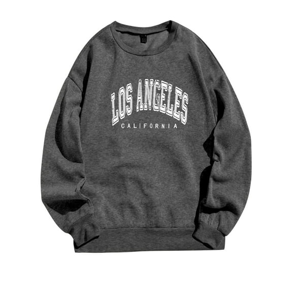 adviicd Fall Sweatshirt Women's Oversized Sweatshirt Los Angeles California Crewneck Long Sleeve Casual Loose Pullover Tops Mens Shorts