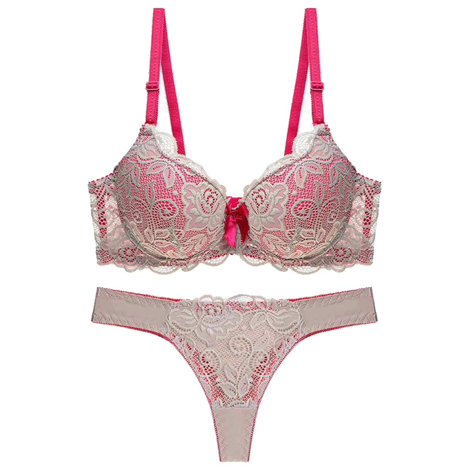 Buy Non Padded Demi Cup T-Shirt Bra With Lace In Pink Online India