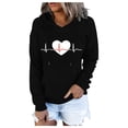 thumbnail image 1 of adviicd Game Day Sweatshirt Women Womens Love Letter Printed Off Shoulder Pullover Sweatshirt Slouchy Tops Shirts Trendy, 1 of 5