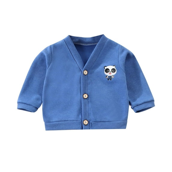 adviicd Girl Jean Jacket Girls' Denim Jacket - Cute Jean Jacket - Classic Denim Jean Jacket for Girls (Blue,6-12 Months)