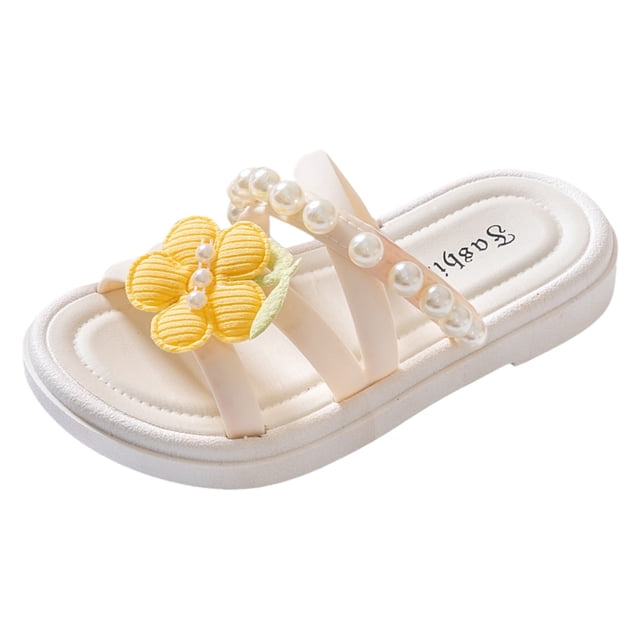 adviicd Girl Shoes Kids Cloud Slides Boys Girls Shower Slippers Slip on Slide Sandals Non-slip Summer Beach Pool Shoes (White,12)