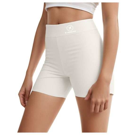 adviicd Girls Bike Shorts Soft High Waisted Athletic Shorts for Girls Dance Volleyball Toddler Girls Elastic Waist Shorts (White,5-6 Years)