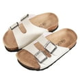 thumbnail image 1 of adviicd Girls House Shoes Kids Cloud Slides Girls & Boys Flip Flops Slip On Beach Sandals Youth Pool Shower Shoes Summer Slippers (White,1.5), 1 of 9