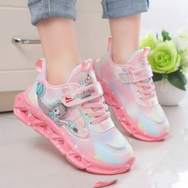 Take A Walk Girls' Tie-Dye Rainbow Fashion Sneakers, Sizes 11-3