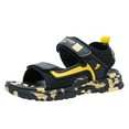 thumbnail image 1 of adviicd Girls Sandals Open Toe Princess Flat Sandals Summer Sandals (Black,11.5-12 Years), 1 of 8