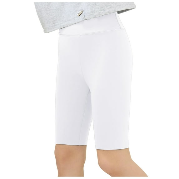 adviicd Girls Shorts Girls Bike Shorts Summer Shorts for Girls Toddler Dance Short Kids Biker Shorts (White,7-8 Years)