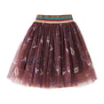thumbnail image 1 of adviicd Girls Skirts Tutu Skirt Dress up for Girls Purple Polka Dot Tulle Skirt for Birthday Party, Spring Easter Costume Princess Party, Ballet Dance (Coffee,5-6 Years), 1 of 6