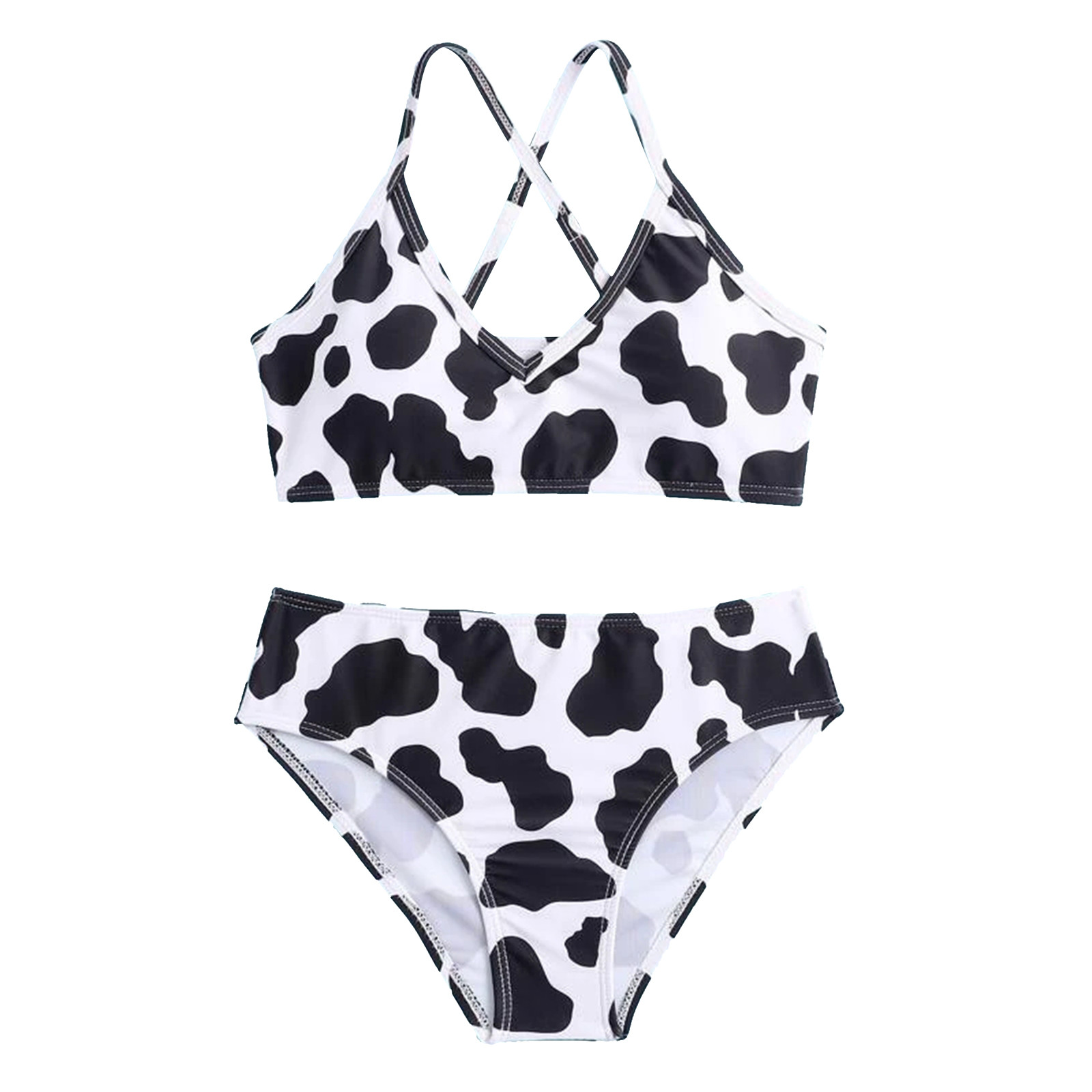 adviicd Girls Swim Suit Size 16 Crisscross Girls' Cute Print Summer Swimsuit Two-Piece Girls 10-12 Bathing Suits