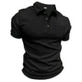 thumbnail image 1 of adviicd Golf Polos for Men Golf Shirts for Men Dry Fit Short Sleeve Print Performance Moisture Wicking Polo Shirt Black,S, 1 of 5
