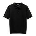 thumbnail image 1 of adviicd Golf Polos for Men Men’s Short Sleeve Polo Shirt Casual Slim Fit Shirts Patchwork T Shirts Cotton Tops Black,M, 1 of 4