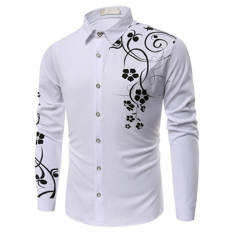 Casual Floral Print Contrast Turndown Collar Blouses Casual Floral Print Contrast Turndown Collar Blouses