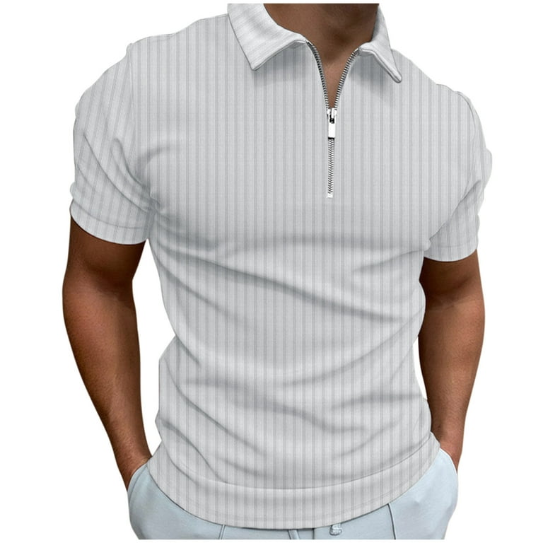 Adviicd Grey Magellan Shirts for Men Fashion Mens Polo Shirts Short Sleeve Summer Cotton Classic Fit Polo Tee Casual Basic Design Fashion Golf T