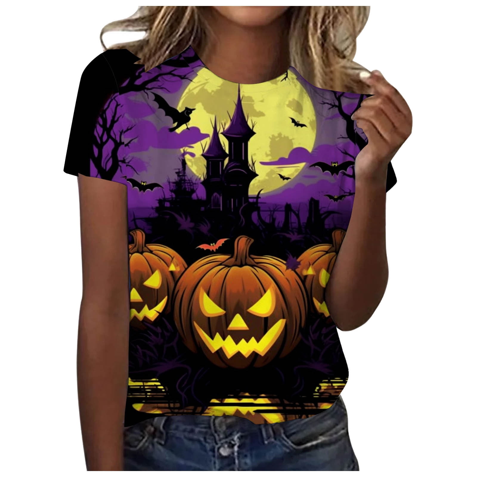 Purple Highlighter Style Halloween Costume T-Shirt main image 1