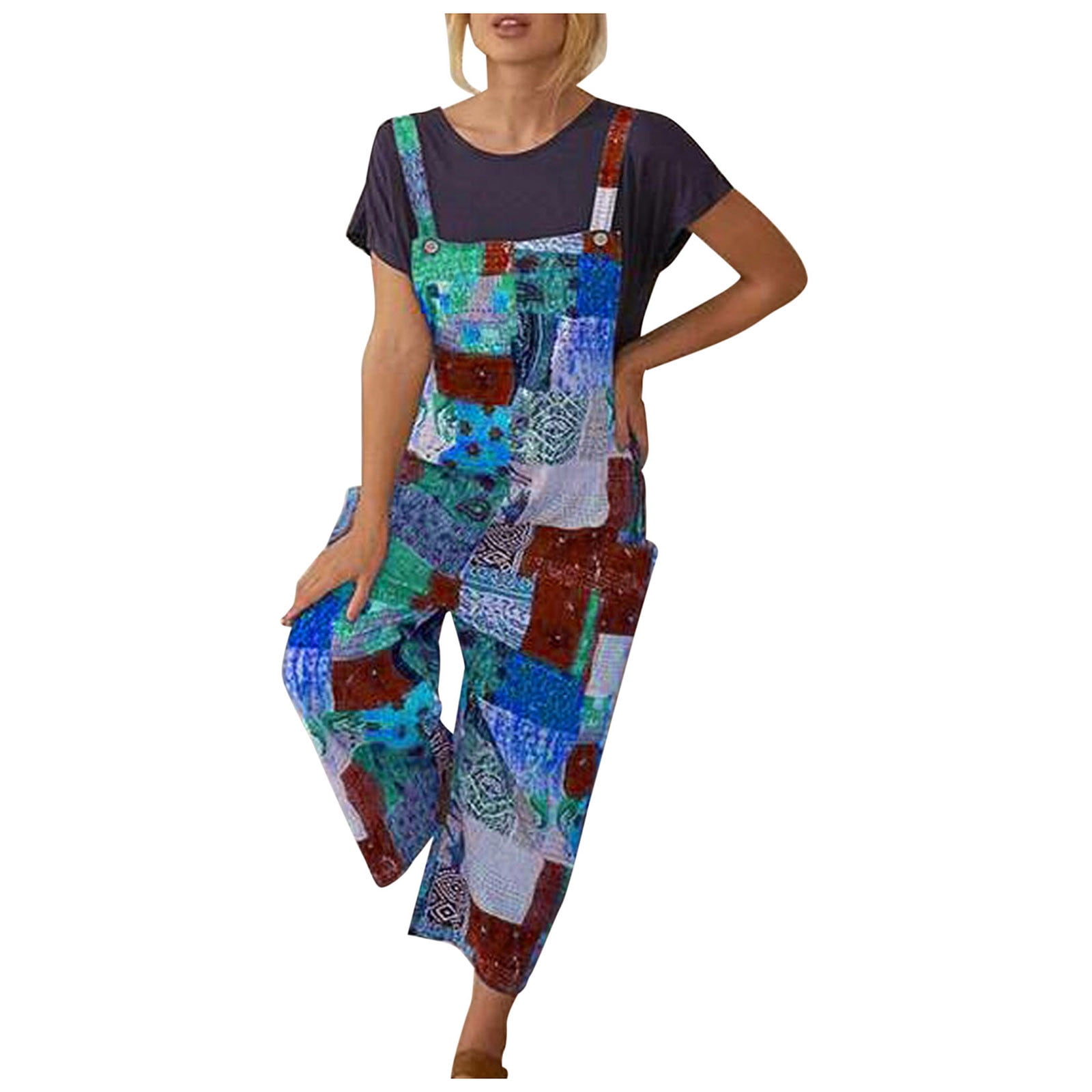 Classic Solid Color Patchwork Jumpsuits Classic Solid Color Patchwork Jumpsuits