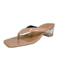 thumbnail image 1 of adviicd Heels Sandals for Women Two Strap Heeled Sandals Women Fashion Summer Women Sandals Thong Thick Heel Medium Heel Womens Earth Sandals Size 10, 1 of 5