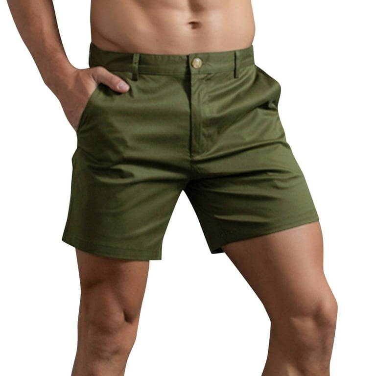 Athletic fit khaki shorts new arrivals