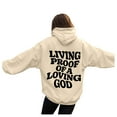 thumbnail image 1 of adviicd Hoodies for Womens Pullover Long Sleeve Graphic Fashion Hooded Sweatshirts (Beige, XXL), 1 of 7