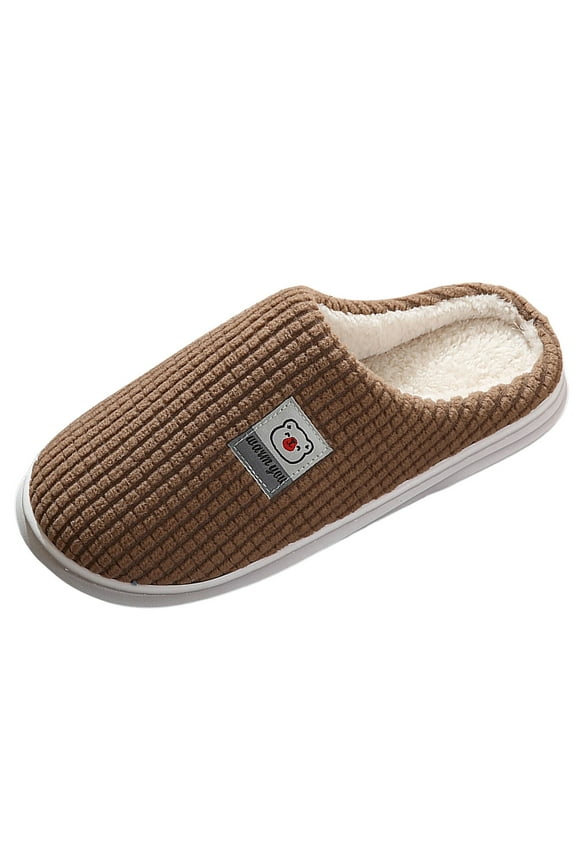 Mens House Slippers Mens Cozy Memory Foam Scuff Slippers Slip On Warm House Shoes Indoor/Outdoor With Arch Support (Coffee,8.5)