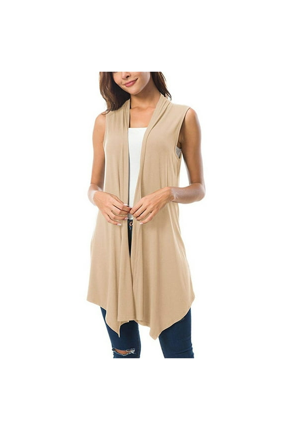 Jackets For Women Bed Jacket for Elderly Women Hem Vest Asymmetric Women Sleeveless Cardigan Open Front First down Jackets Women Winter Coats