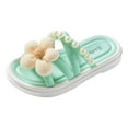 thumbnail image 1 of adviicd Kids Cloud Slides Girls & Boys Flip Flops Slip On Beach Slippers Youth Pool Shower Shoes Summer Slippers (Green,1), 1 of 7