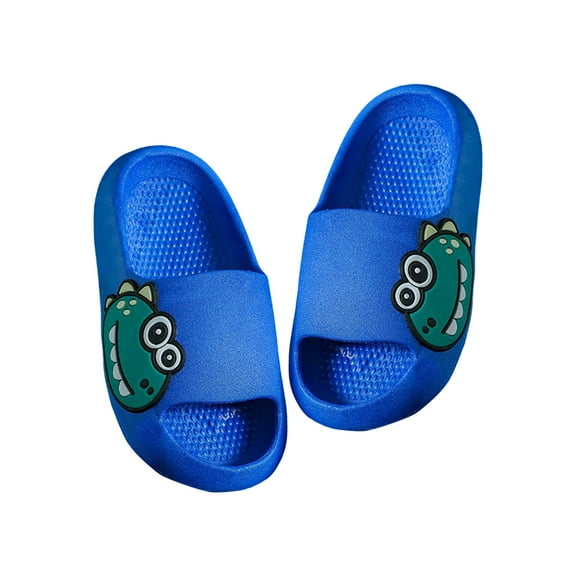 adviicd Kids House Slippers Kids Slides Slipper Anti Slip Open Toe Summer Beach Sandals for Boys Girls Soft and Comfy (Blue,13.5)